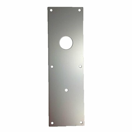 TRANS ATLANTIC CO. Aluminum Push Plate with 2-1/8 in. Single Hole ED-PL01-AL